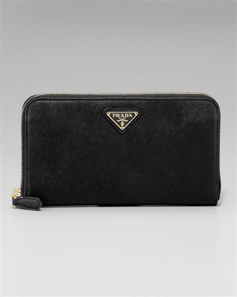 prada wallet black zipper